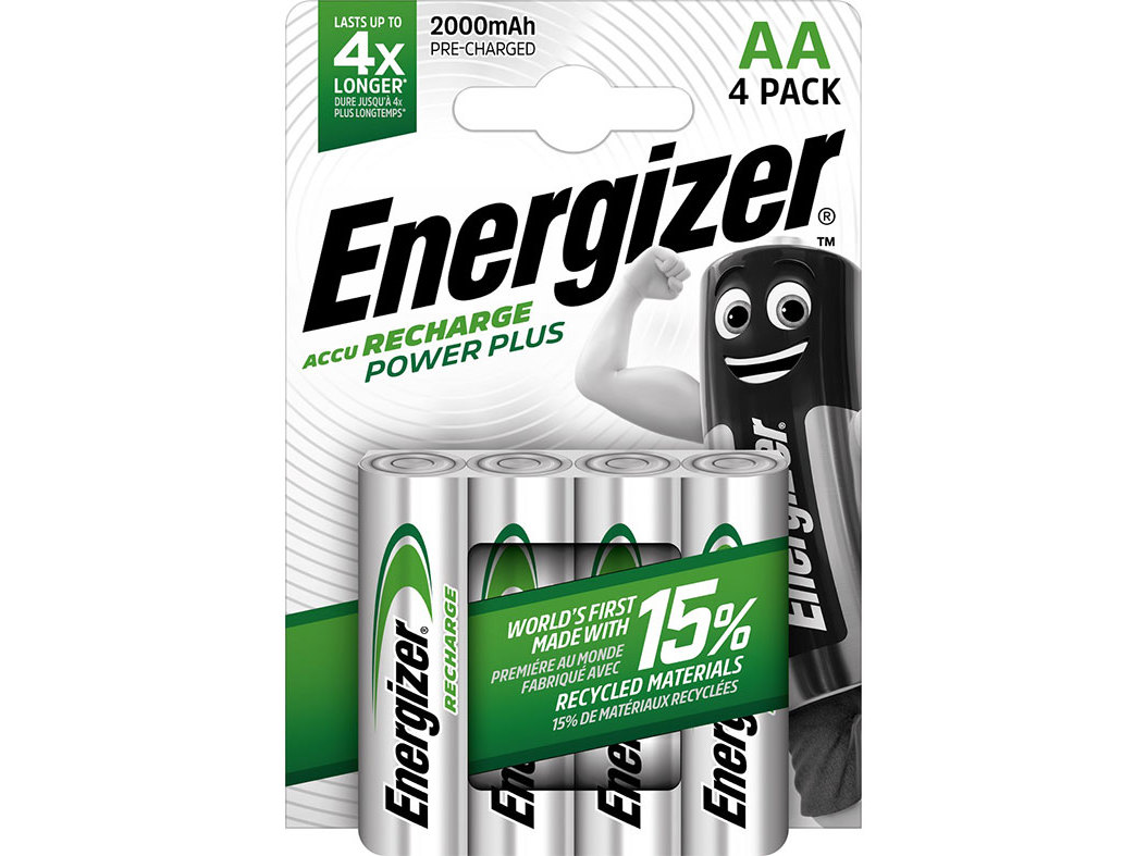 PILHAS RECARREGÁVEIS ENERGIZER AA HR06 2000MAH 1.2V PACK 4 UNIDADES