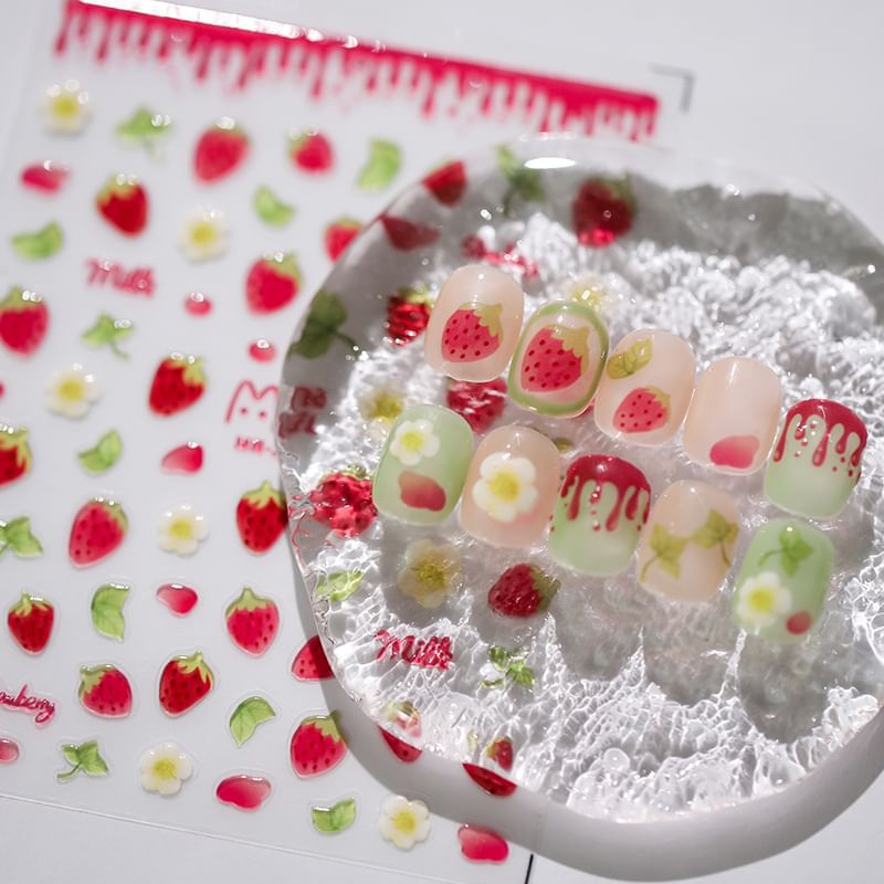 MAGICO - Aardbeien Nail Art Sticker