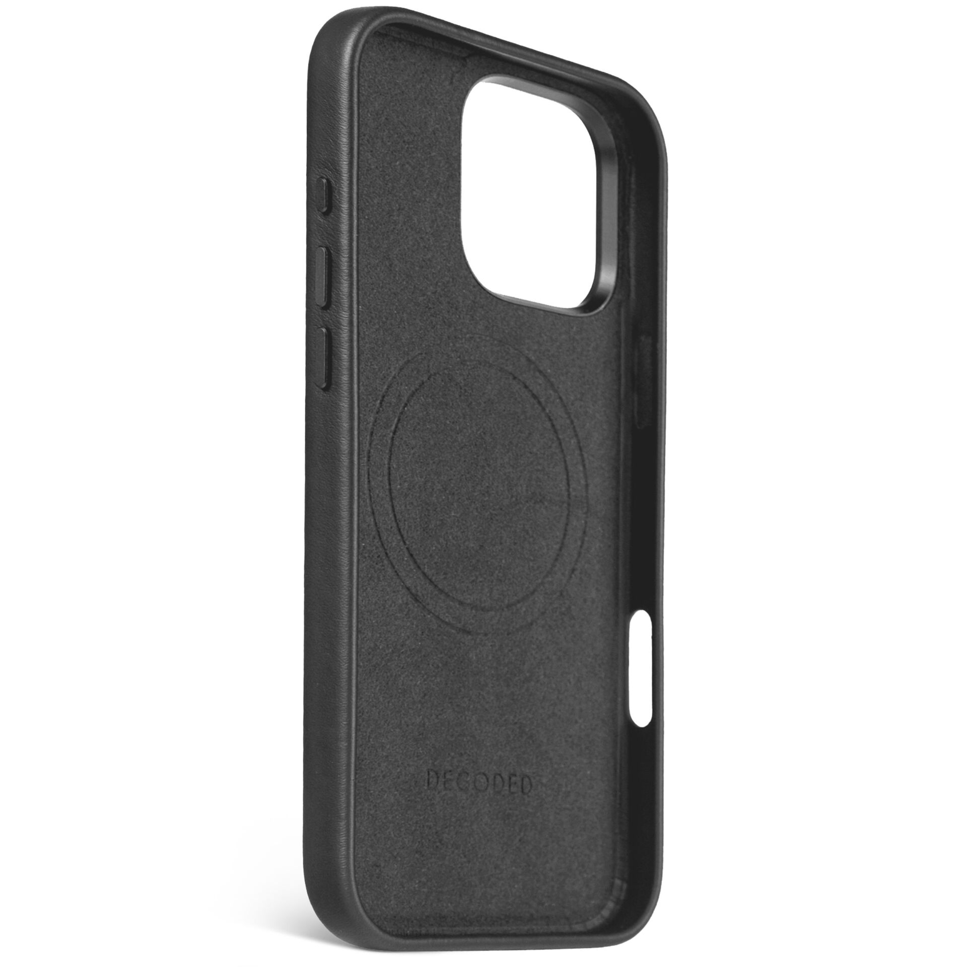 iPhone 16 Pro Max MagSafe Echtleder Hülle (D25IPO16PMBC1BK) - Schwarz