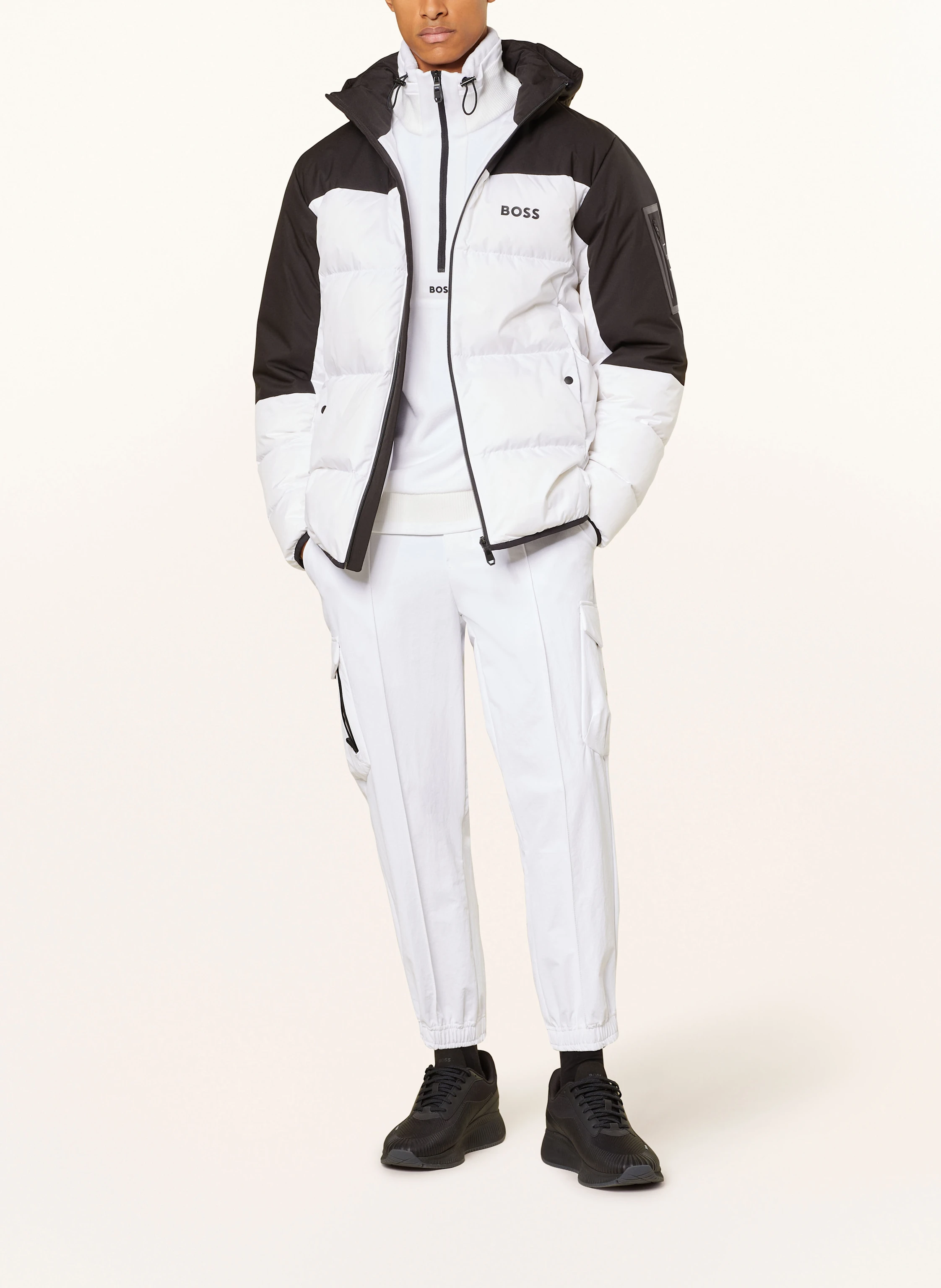 BOSS Lightweight-Daunenjacke HAMAR mit abnehmbarer Kapuze