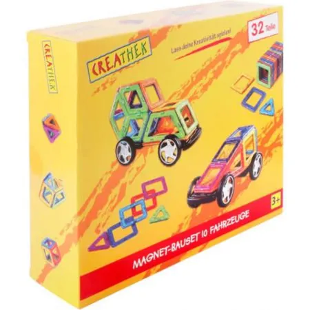 Creathek Magnet-Bauset mit Rädern, 32 Teile