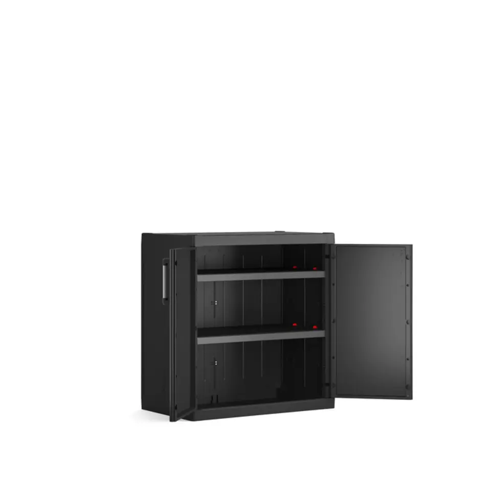 Keter Detroit XL lage Kast - 2 planken - 89x54x93cm - Zwart
