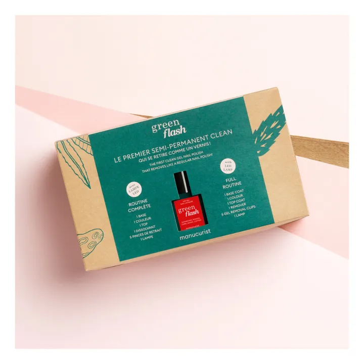Manucurist Coffret routine semi-permanent Green Flash - 15 ml | Poppy Red