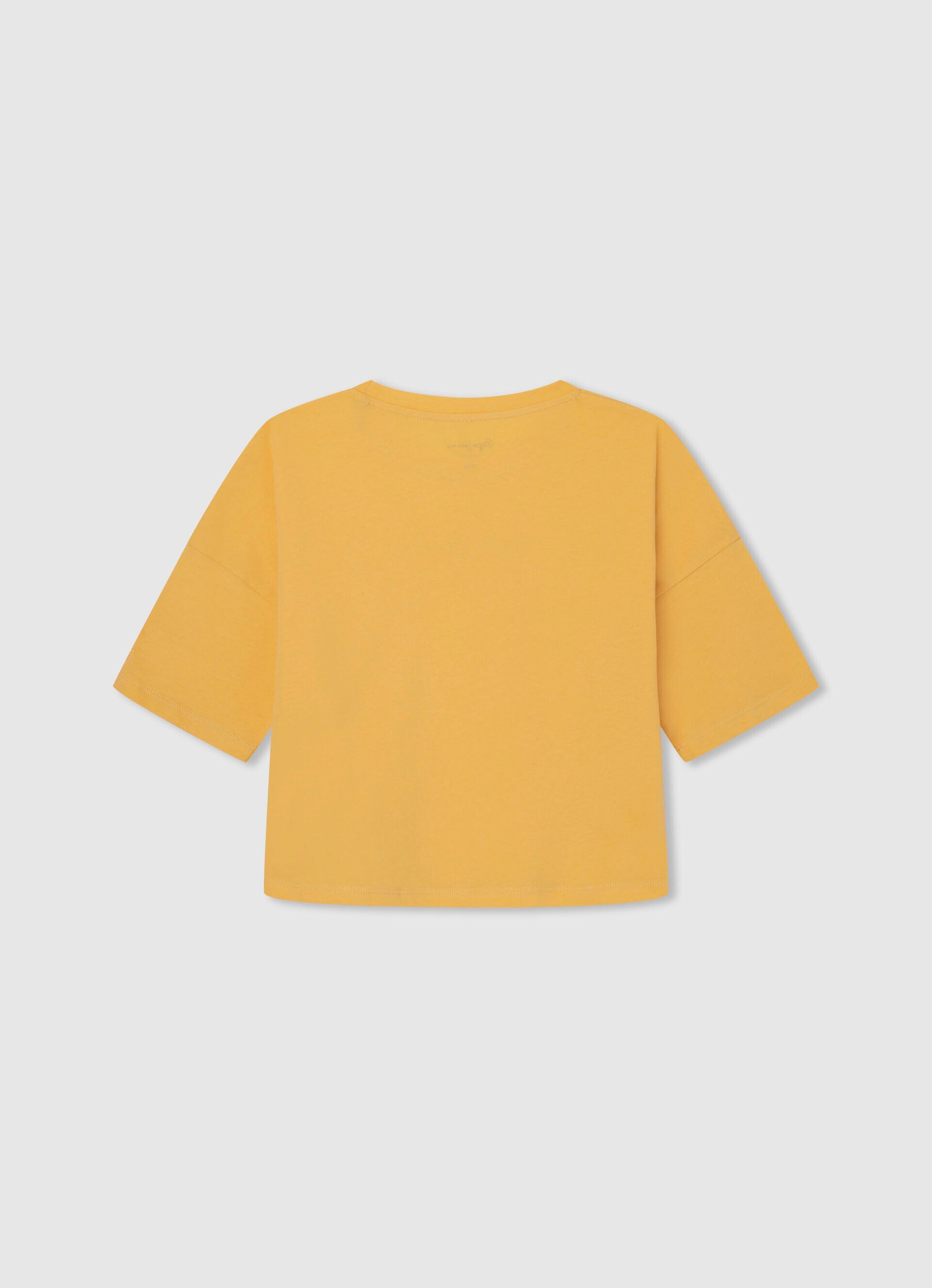 CAMISETA BOXY FIT COM ESTAMPA DE LOGOTIPO - brilho