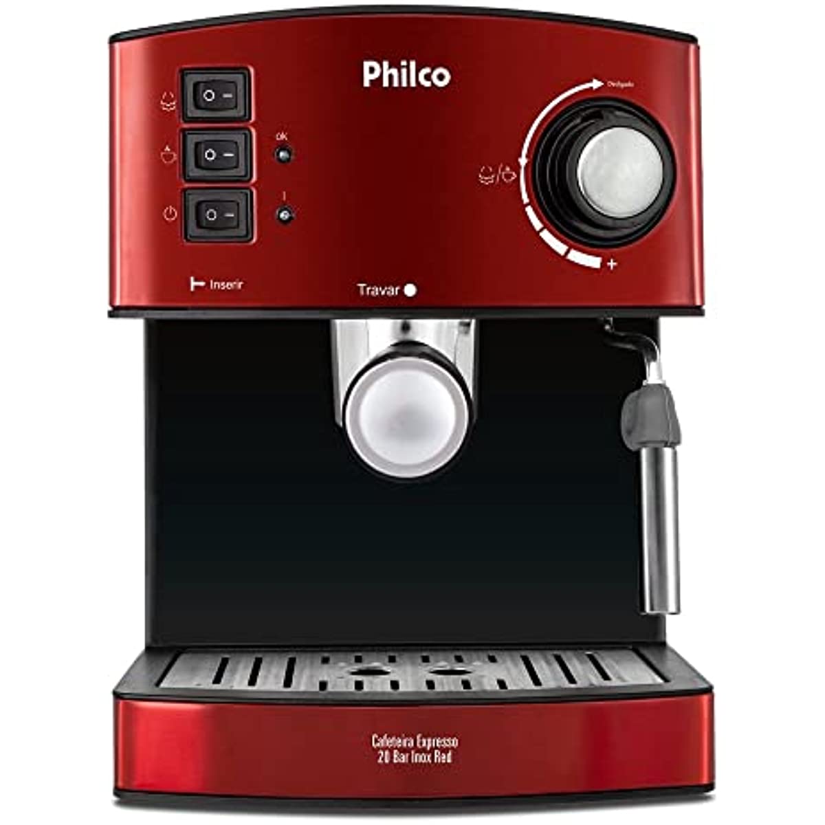 Cafeteira, Expresso 20 bar, 2 x&iacute;caras, Vermelho, 220V, Philco