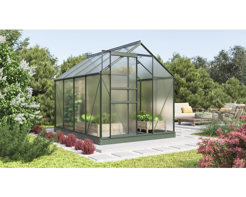 Vitavia Comet 5000 kas, dubbelwandige polycarbonaat panelen 4 mm, 195 x 257 cm, smaragdgroen