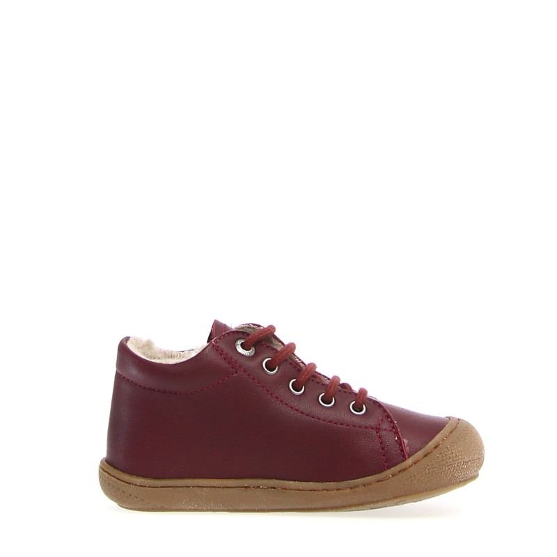 Naturino Naturino Cocoon Supersouple Lacets Fourré Bordeaux