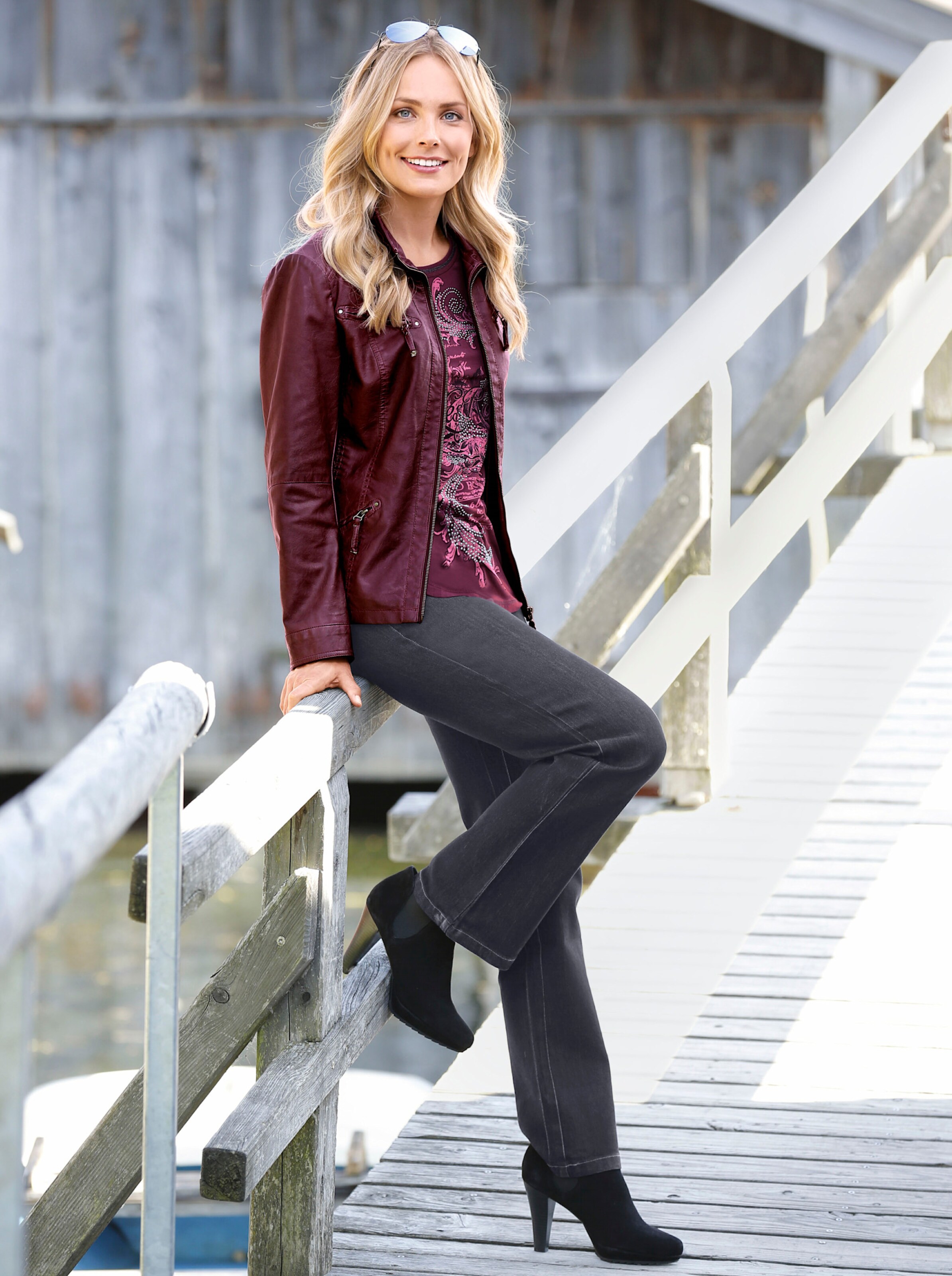 Stretch-Jeans in black-denim