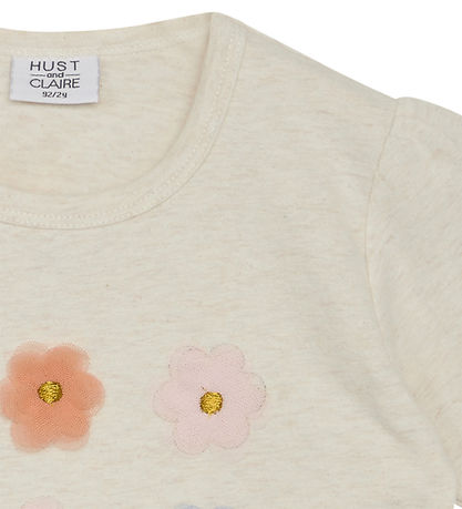 Hust and Claire T-Shirt - Aliana - Whisper Melange m. Blumen