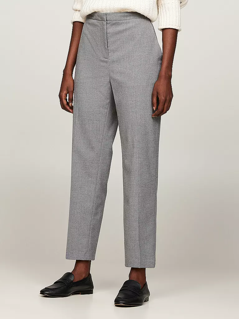 TOMMY HILFIGER Businesshose Slim Fit  grau