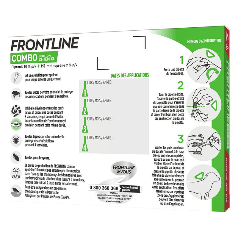 FRONTLINE Combo XL, 40- 60 kg