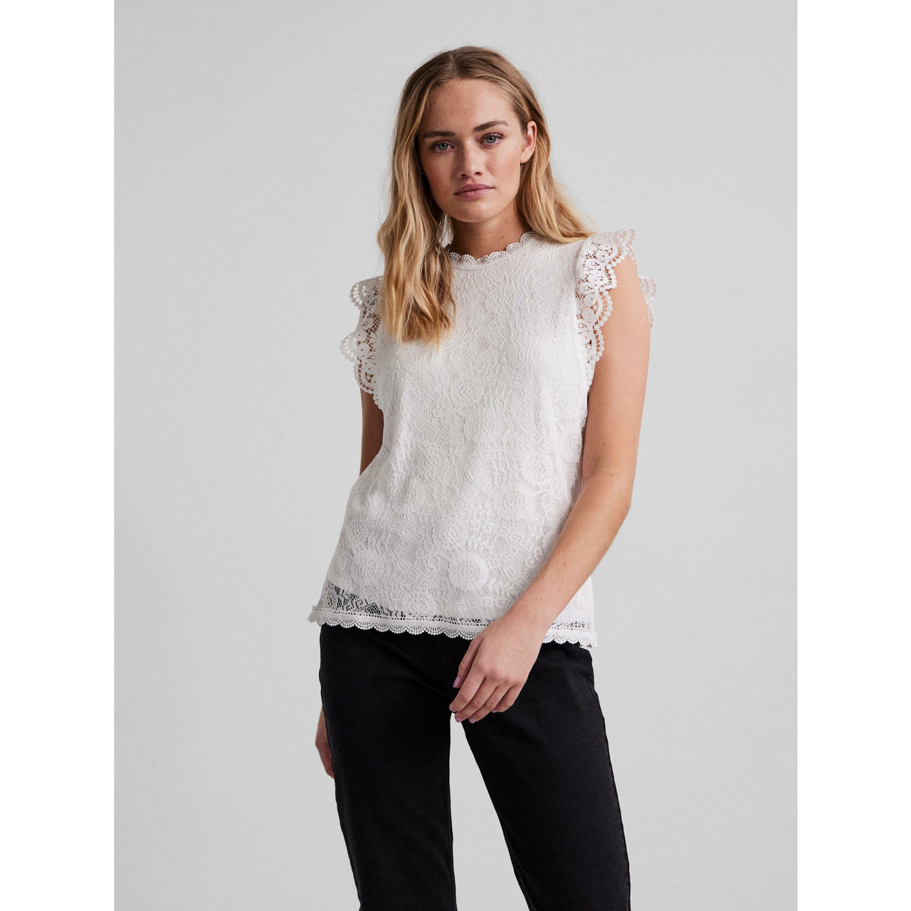 Pieces PCOLLINE SL LACE TOP NOOS BC
