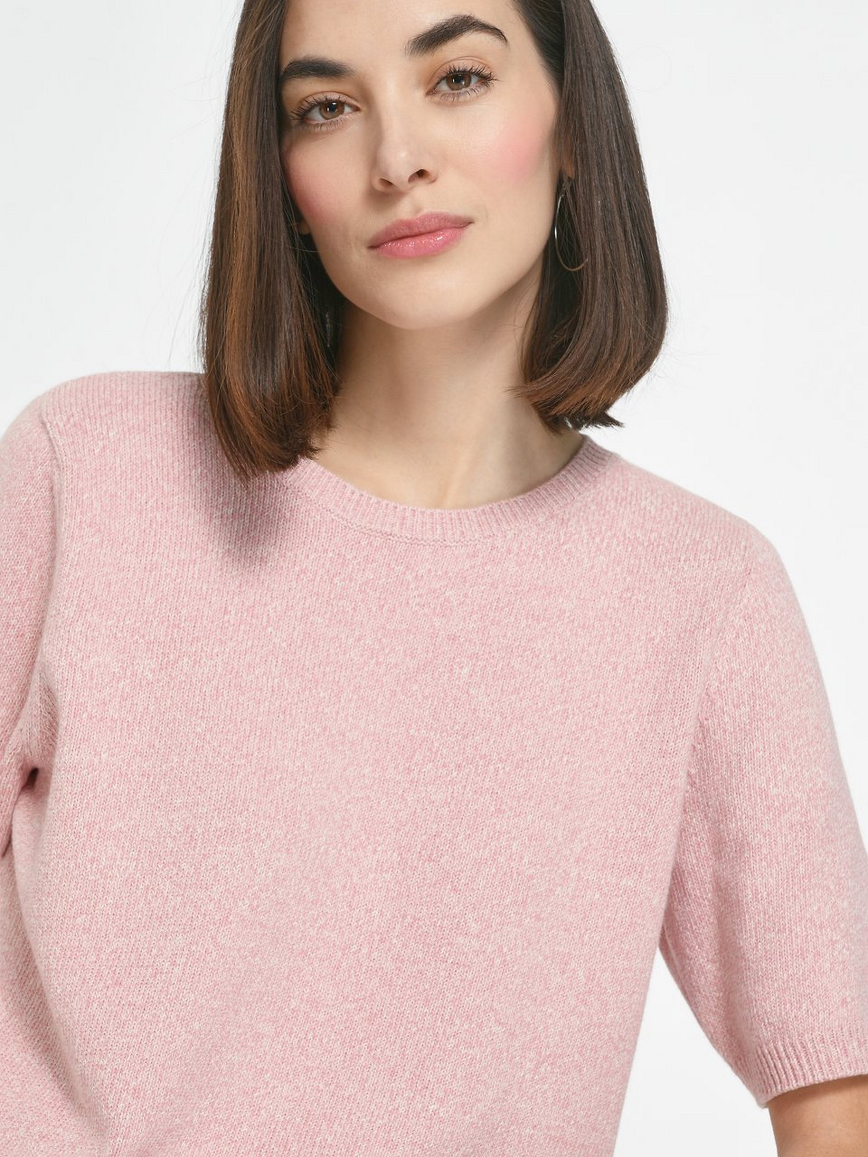 Rundhals-Pullover mit 1/2-Arm