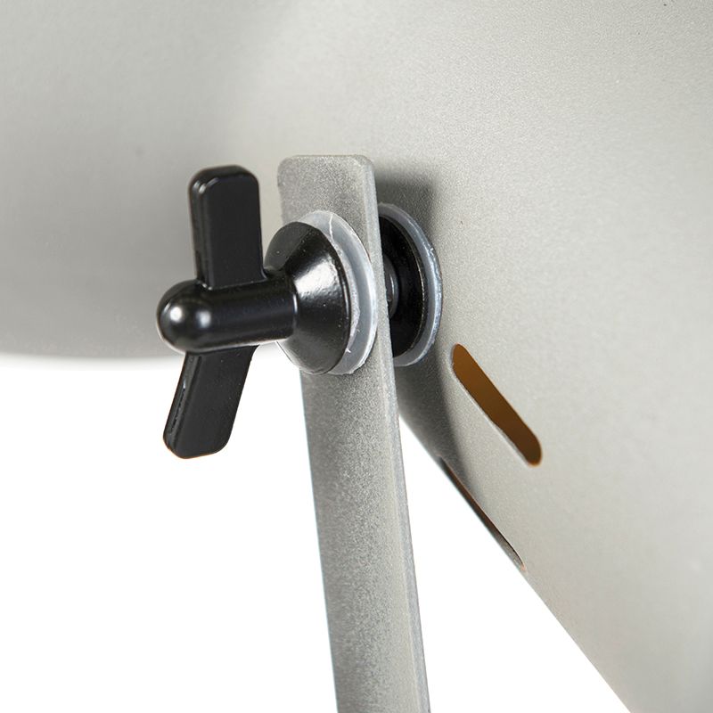 Smart industriële tripod vloerlamp hout met grijs incl. wifi A60 - Laos