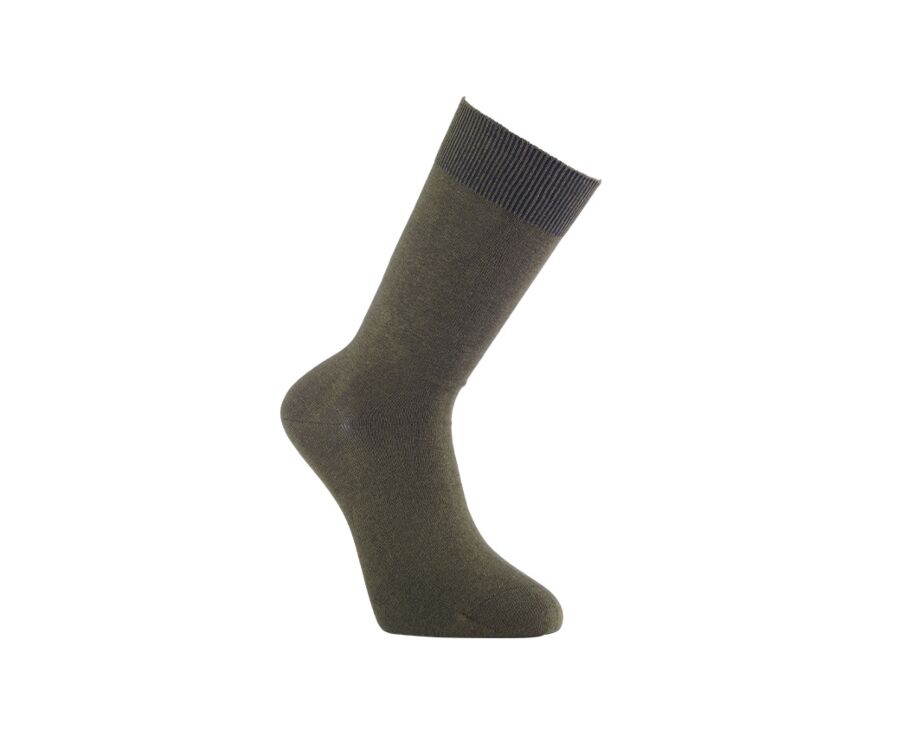 Chaussettes homme épaisses coton Vertes