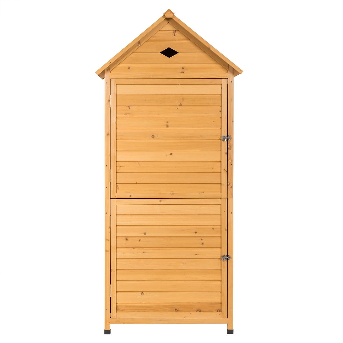 Abri de Jardin Extérieur à 5 Etagères Cabane Verrouillable en Bois de Sapin Toit en Tôle Galvanisée - Lidl-Manfred