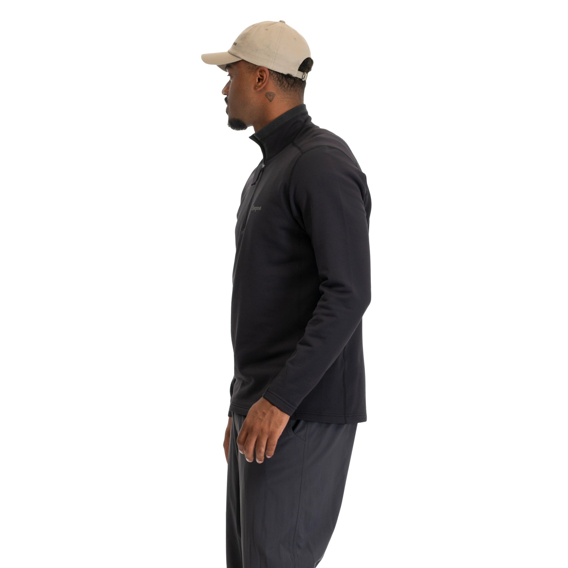 Midtli Midlayer Half Zip Men Black
