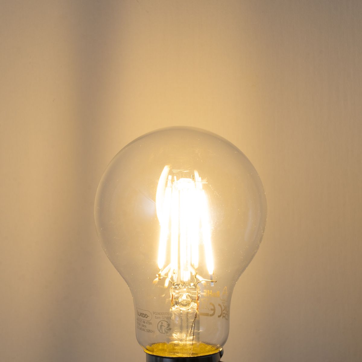 Set van 5 E27 dimbare LED lampen A60 helder 4W 470 lm 2700K