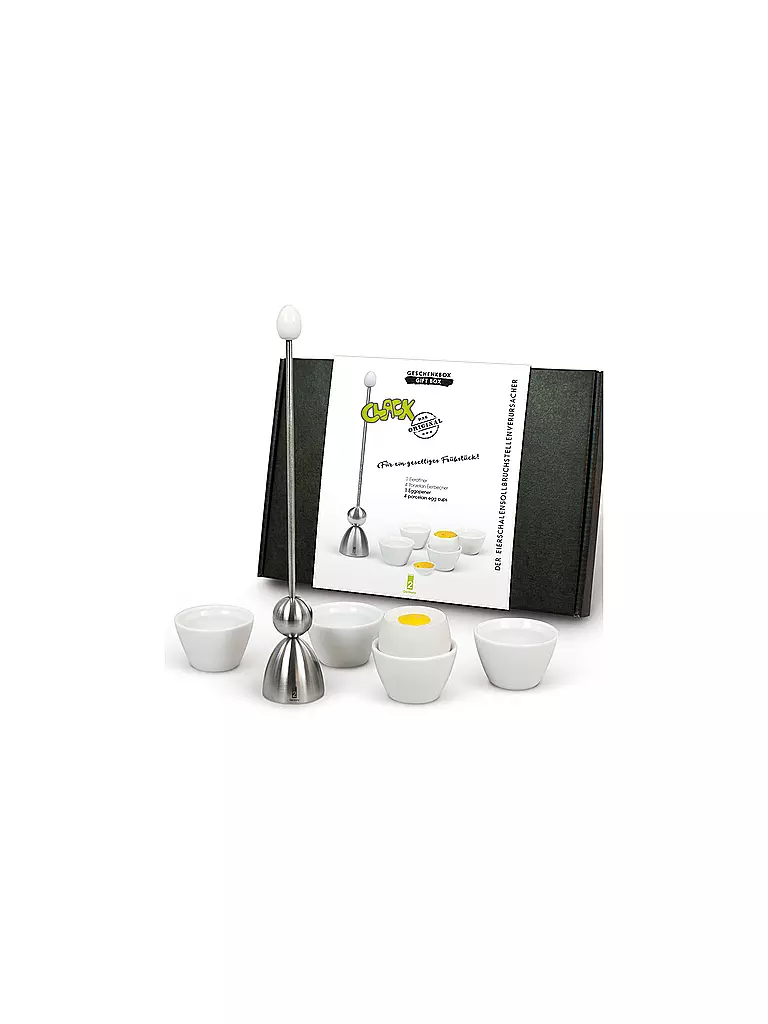 TAKE2 Eier­schalen­soll­bruch­stellen­verursacher - Ei Clack Geschenkbox weiss