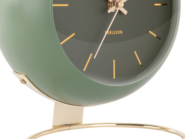Table clock Globe moss green, Des.Armando Breeveld