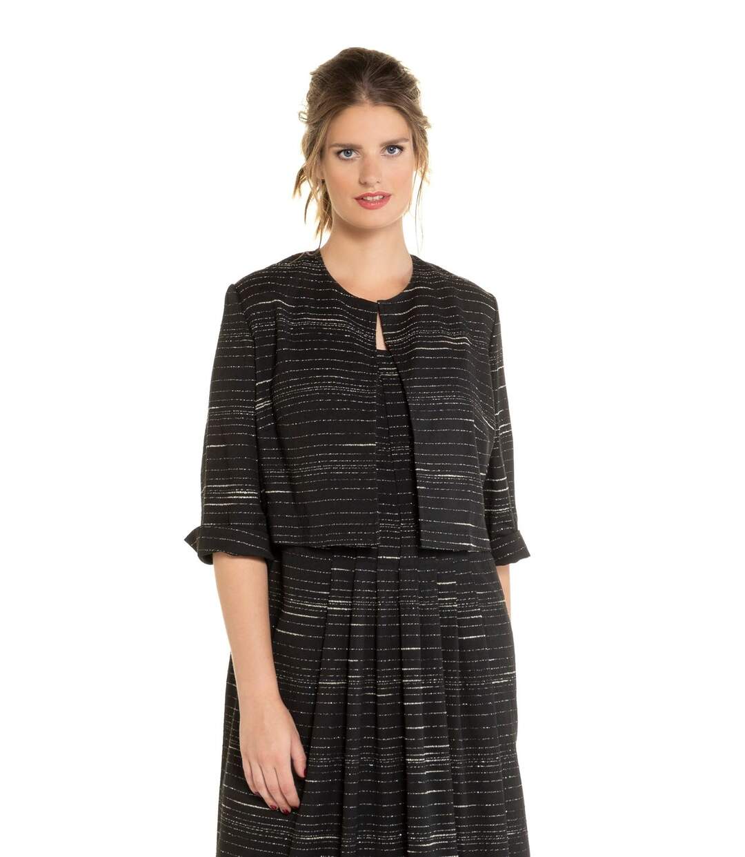 ULLA POPKEN Boléro rayures scintillantes selection noir