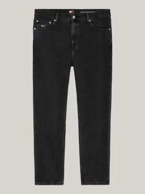 Calça jeans desbotada regular afunilada estilo pai