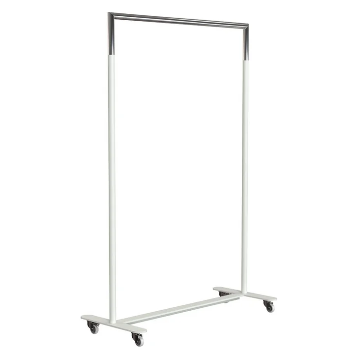 Frost - Bukto Kleiderständer mit Rollen 100 cm, Edelstahl poliert / schwarz