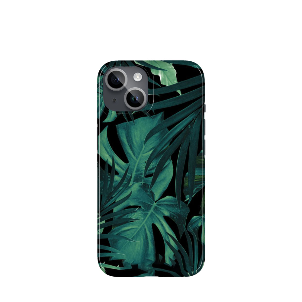 iPhone 14 Kunststoff Hülle Dschungel 2 - Grün