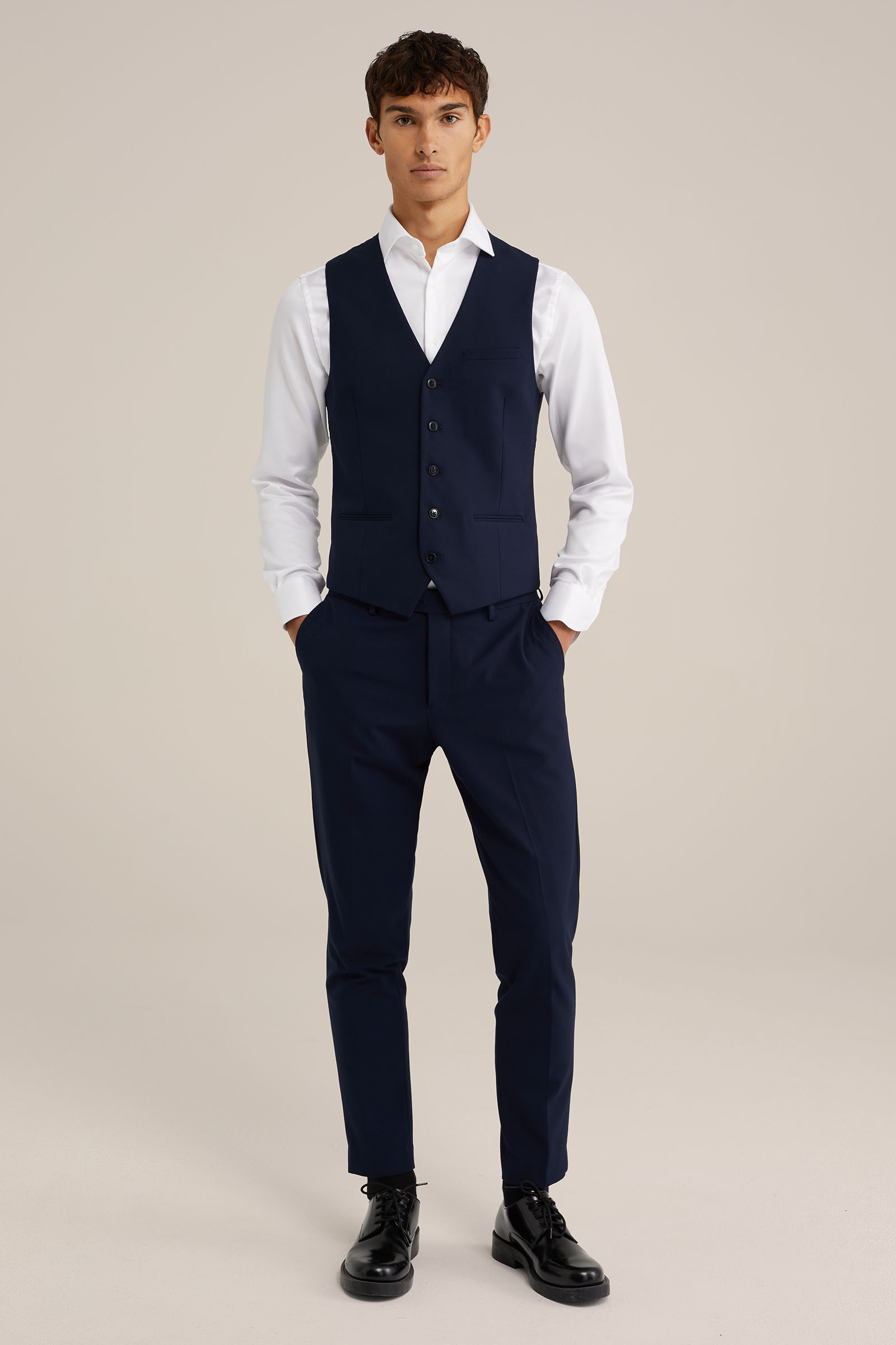 slim fit gilet Fundamentals Donkerblauw