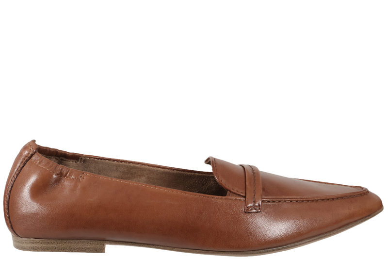 TAMARIS LOAFERS I COGNACFARVET GLAT SKIND