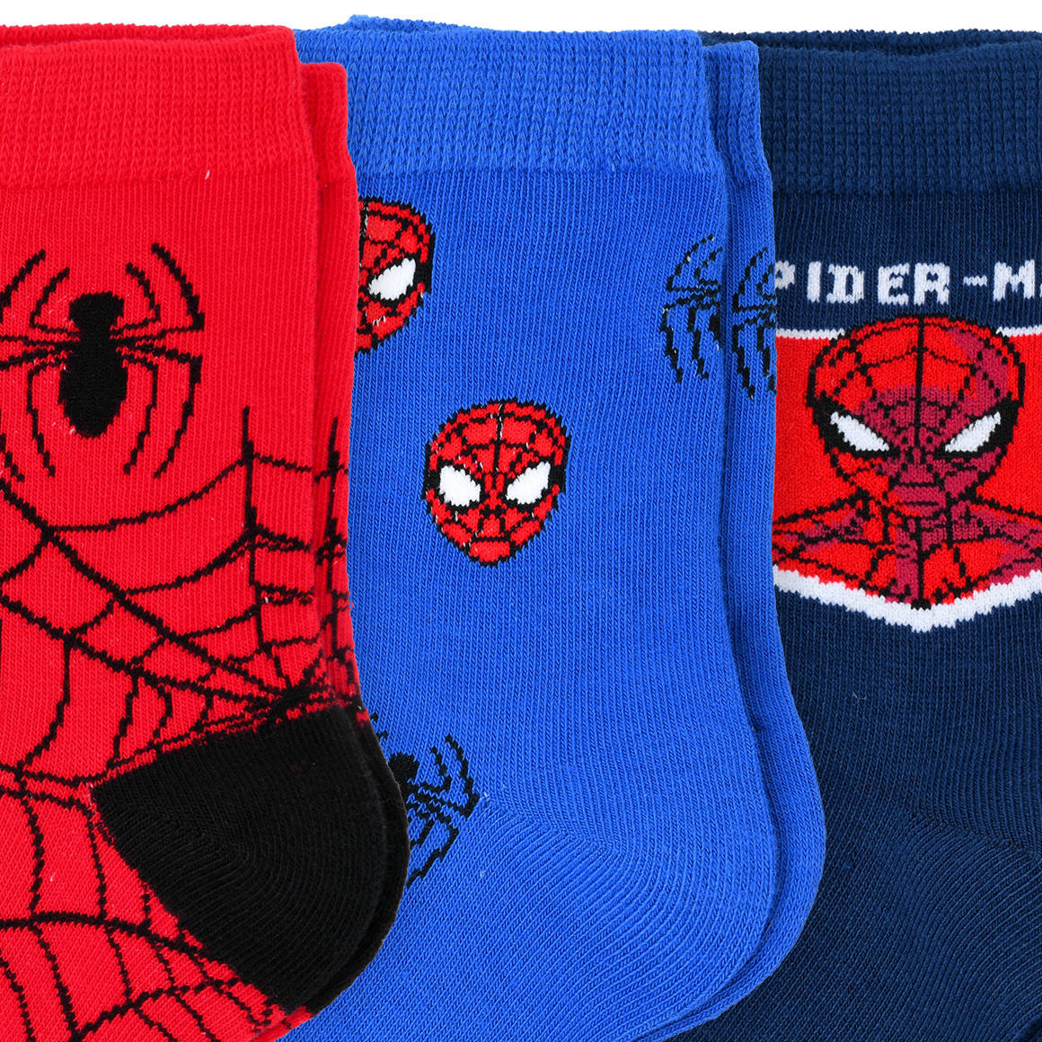 Topolino 3 Paar MARVEL Spider-Man Socken im Set blau / rot / dunkelblau