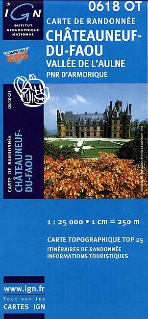 IGN - TOP 25 0618 OT CHATEAUNEUF DU FAOU 1 25 000