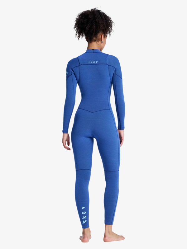 3/2 Elite Xtra Stretch Combinaison de surf zip poitrine Bleu Femme