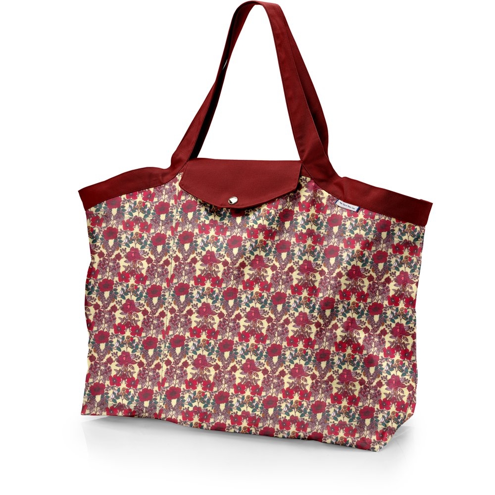 Grand Sac Cabas En Tissu Coquelicot