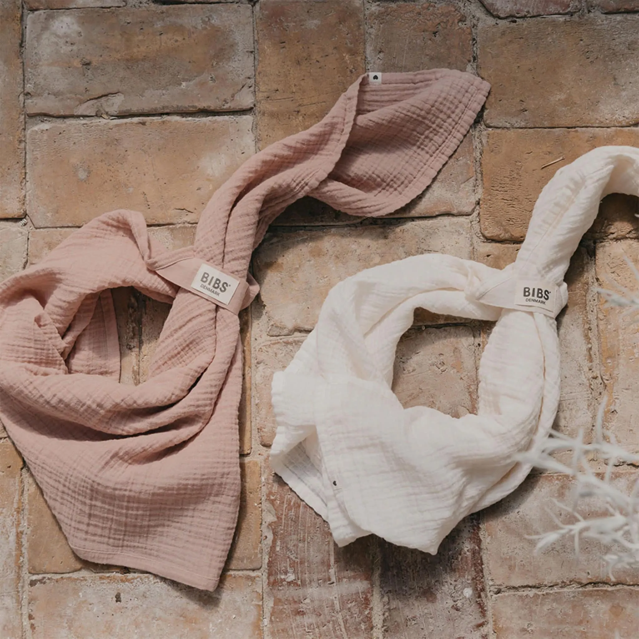 Bibs Couverture Mousseline Organique - Rose Blush