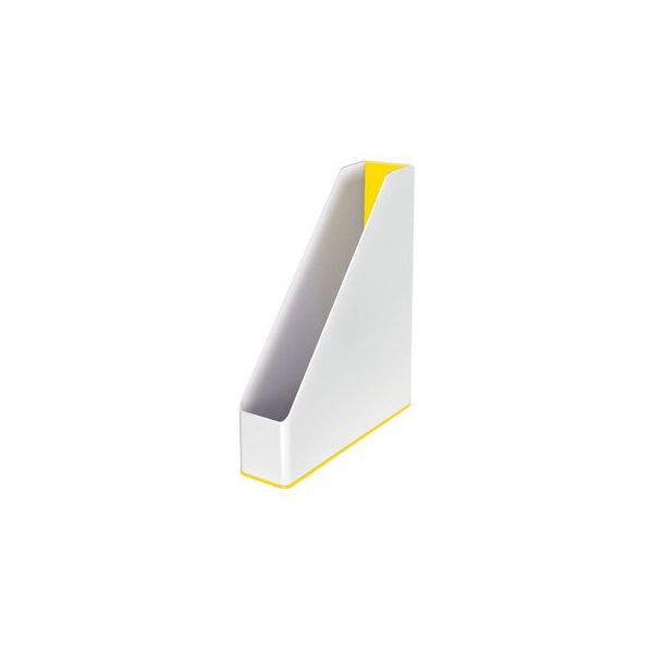 Leitz Porta Revistas Plástico Branco / Amarelo 1 Un.