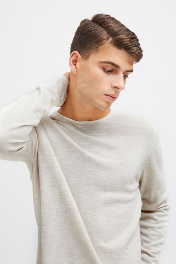 Casual Friday CFKENT Merino Crew Neck Knit Light sand