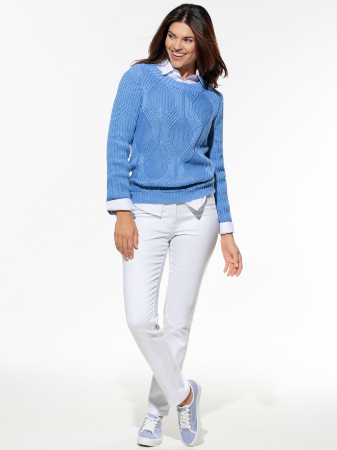 Relief-Pullover Rhombe
