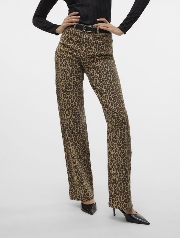 Vero Moda - Vmtessa Hr Wide Stretch Aop Jeans Noos - Dames - Jeans