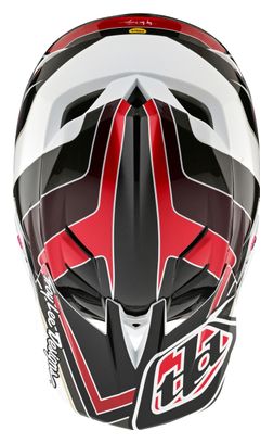 Casque Intégral Troy Lee Designs D4 Polyacrylite Gris/Rouge