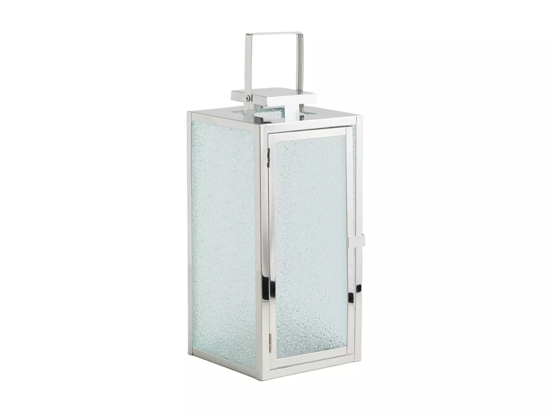 Lanterne Ramos argent moyen 35 x 16 x 16