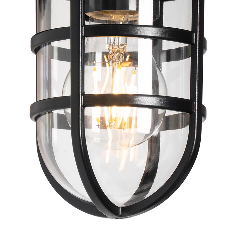 Moderne buitenwandlamp, zwart, IP54 - Joeri