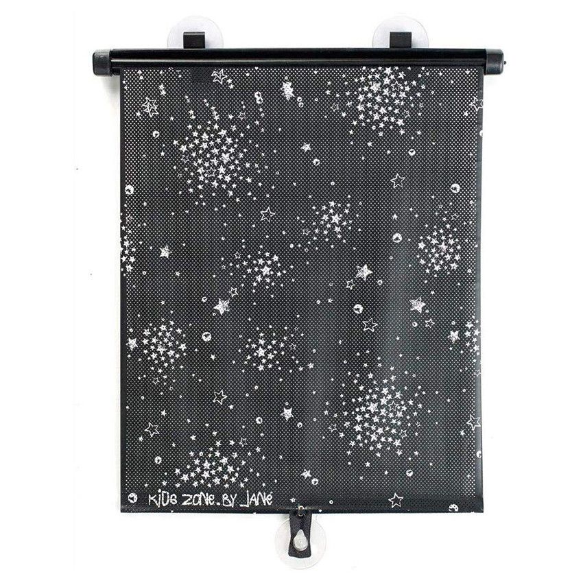 Lot de 2 pare-soleil enroulables imprimé étoiles - Ecru