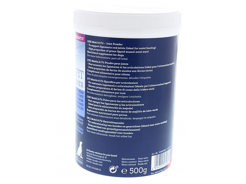 Mobil & Fit Gewrichtspoeder Hond Dr. Clauders 500 gram