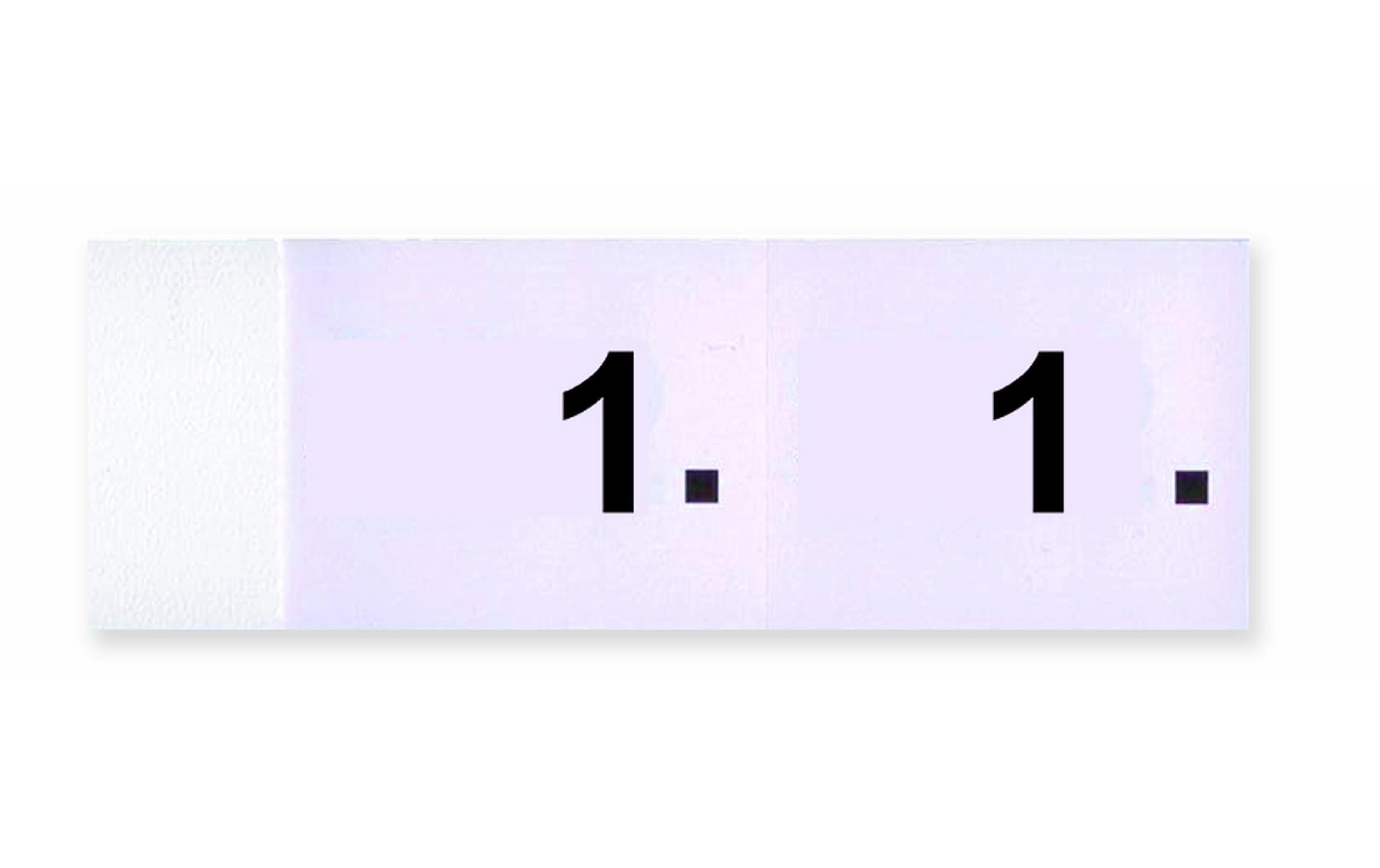 Notizzettel Garderobenblöcke 1-100, WeissGarderobennummer