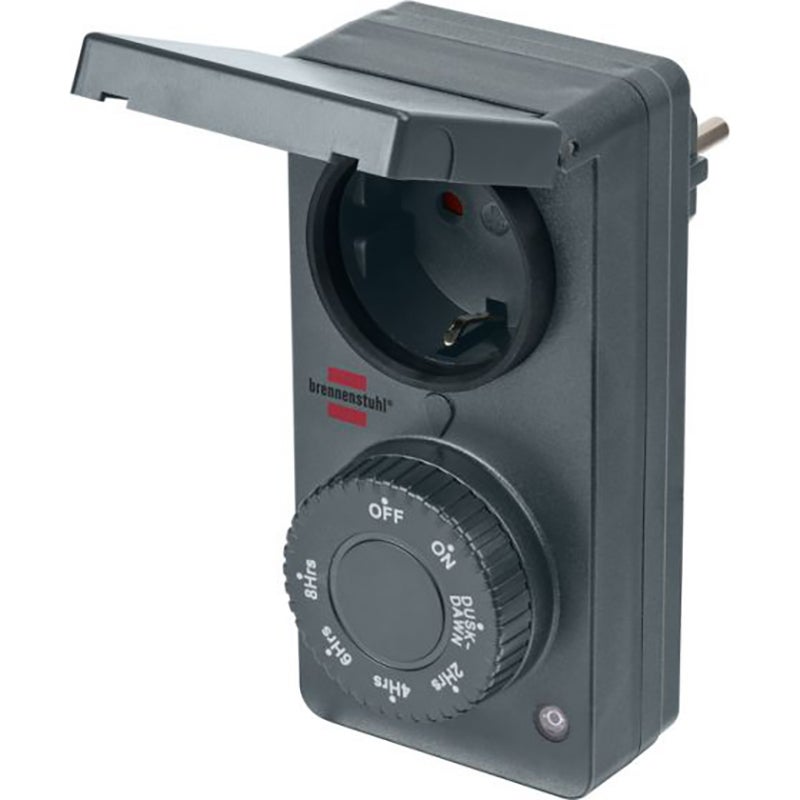Brennenstuhl 1506120 timer met schemersensor DDT IP44 antraciet