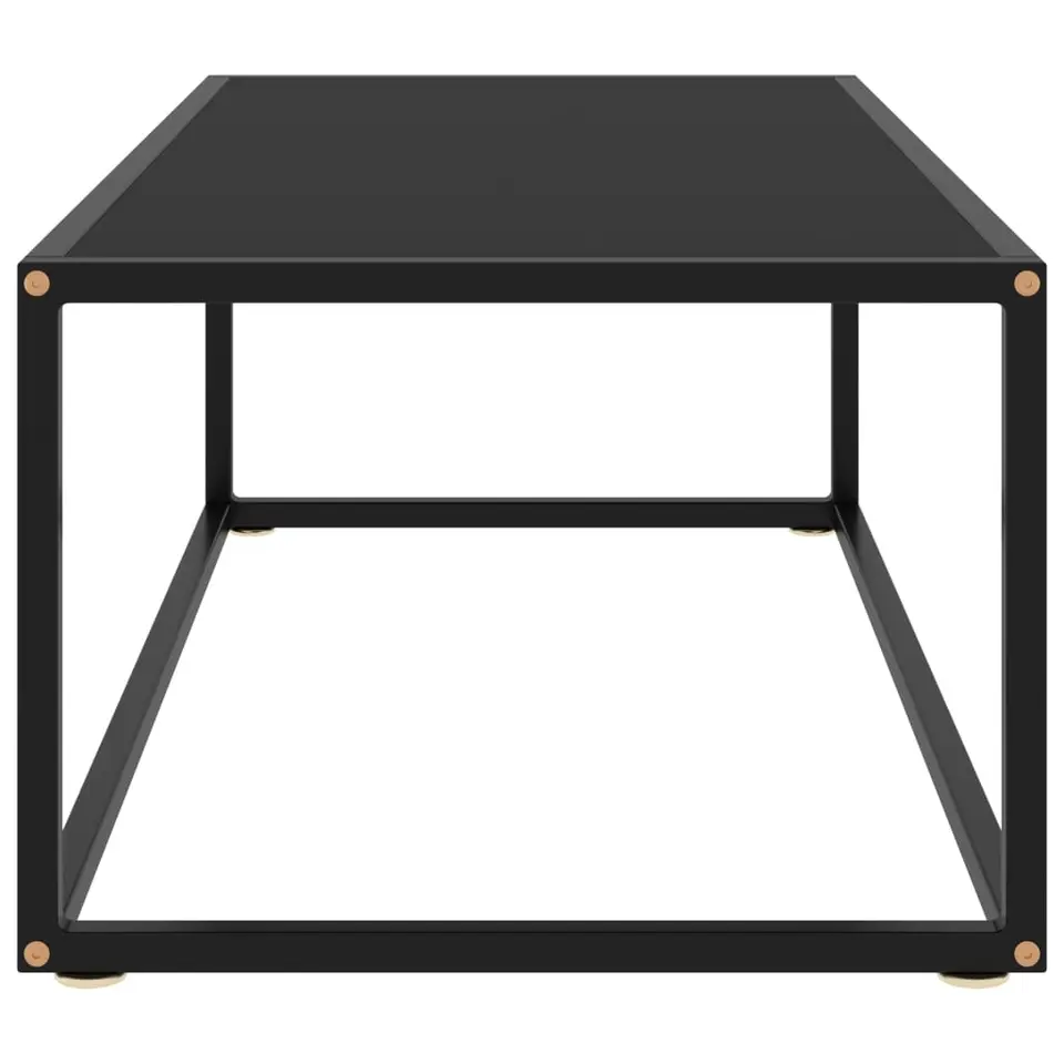 vidaXL - Salontafel - Zwart - Glas - 100 x 50 x 35 cm