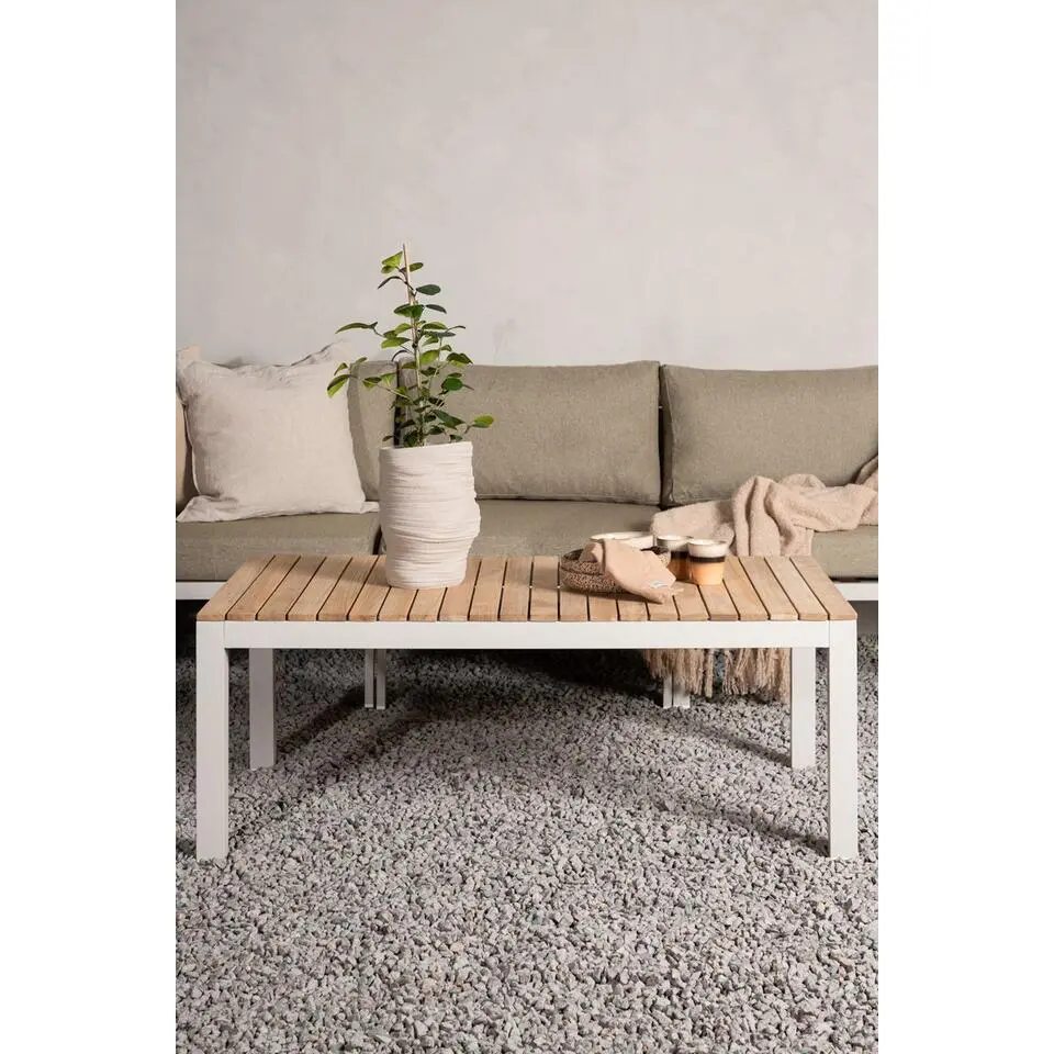 Nest outdoor Milena aluminium tuin salontafel beige - 120 x 70 cm