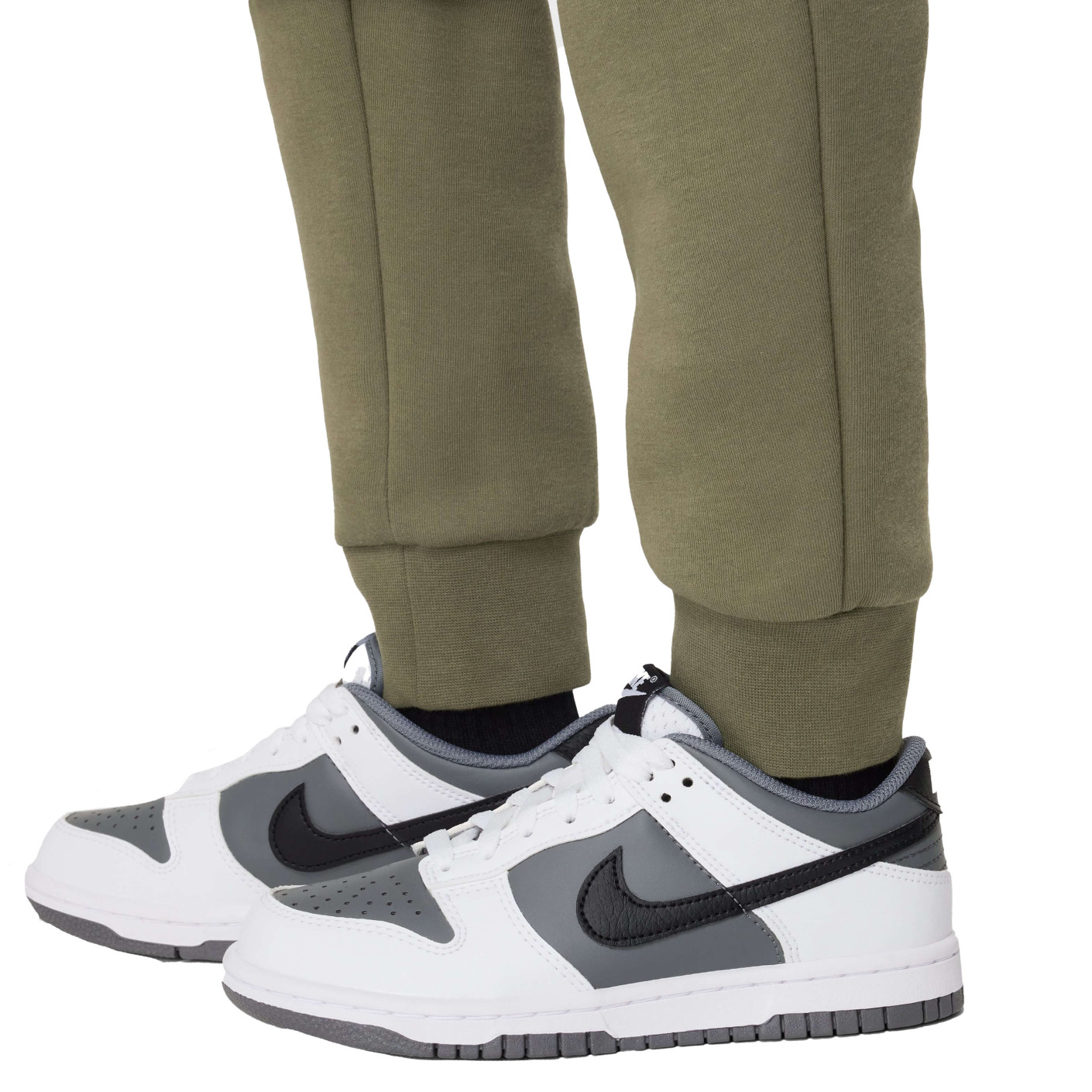Nike Tech Fleece Sportswear Joggingbroek Kids Olijfgroen Grijs Zwart