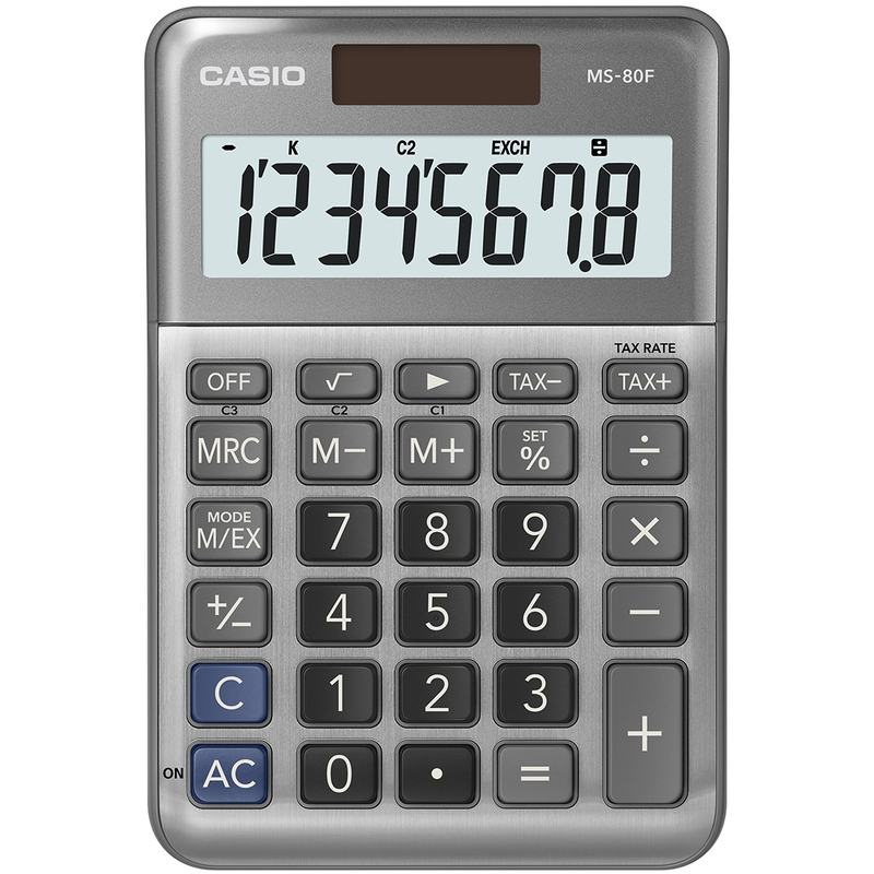Casio Tischrechner MS-80F, grau